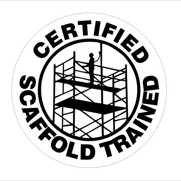 Hot 3 Pcs Certifed Scaffold Trained Hard Hat, Helmet, Windows, Walls, Bumpers, Laptop, Lockers Decor