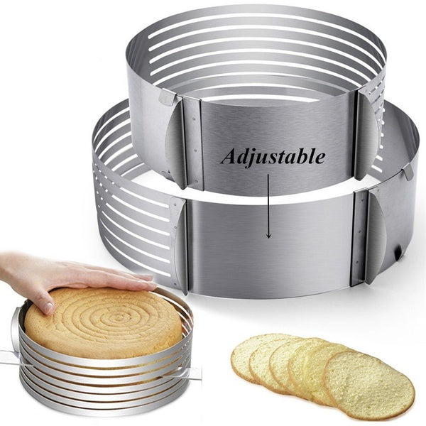DIY Adjustable Cake Cutter Slicer Mold Round Shape Bread Cake Slicer Cutting Fixator Layer Kitchen Baking Cooking Accessories Matron Inn