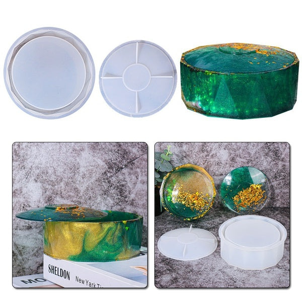 DIY Diamond Storage Box Resin Molds Silicone Moulds for Epoxy Resin Handmade Storage Box Home Decorations Craft Making Tools