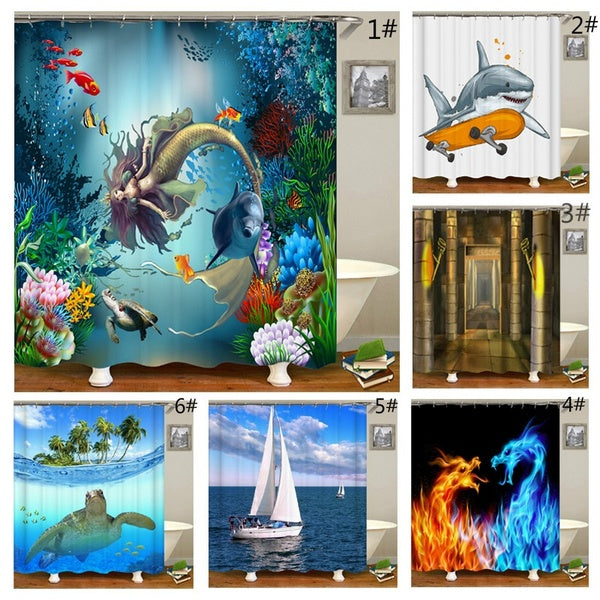 Home Decor Bathroom Shower Curtains Set Bath Toilet Curtain Waterproof Shower Curtain Bathroom Decor Bath Curtains