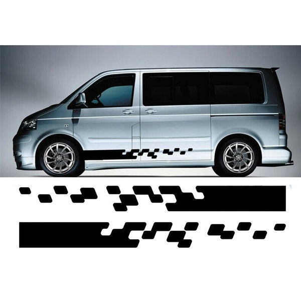 2pcs for VW Transporter Graphics stripes Camper Van Decals Stickers T4 T5 Caddy rv40