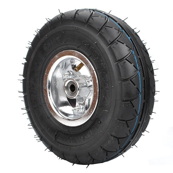 Wheel complete tire 4.10-3.50-4 Inner hub Tubes + Tires for Snow Blower Mowers Hand Truck Go Cart Kid ATV Scooter
