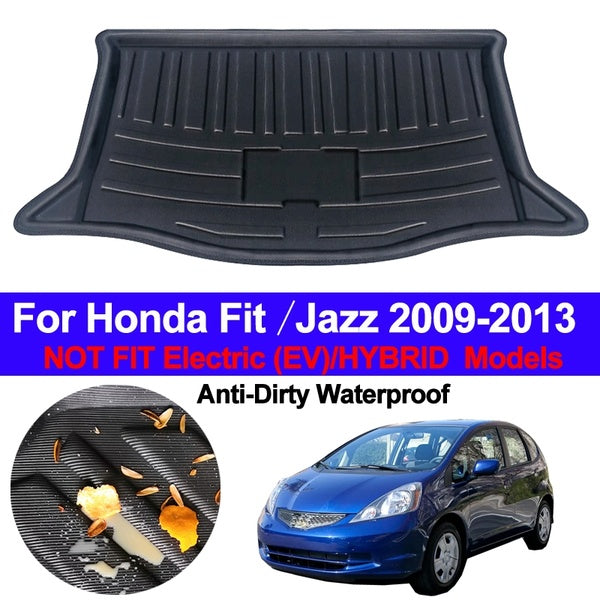 Car Rear Boot Cargo Liner Trunk Floor Mats Luggage Tray For Honda FIT - JAZZ 2009 2010 2011 2012 2013 MK2