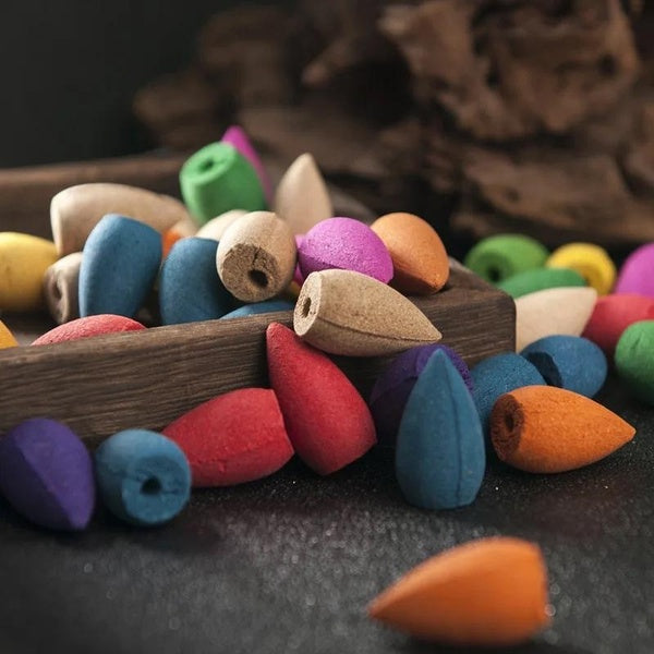 20-50-100-150 Pcs Backflow Incense Cones For Waterfall Mixed Natural Scents For Waterfall Incense Burner Holder Gift Ideal For Yoga