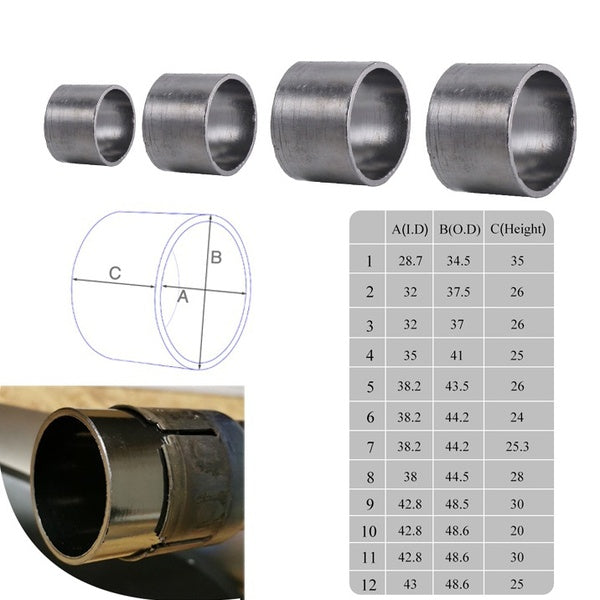 Silencieux d'échappement moto tuyau Graphite joint bague d'étanchéité silencieux connecteur motos Dirt Pit Bike Motocross accessoires de sport