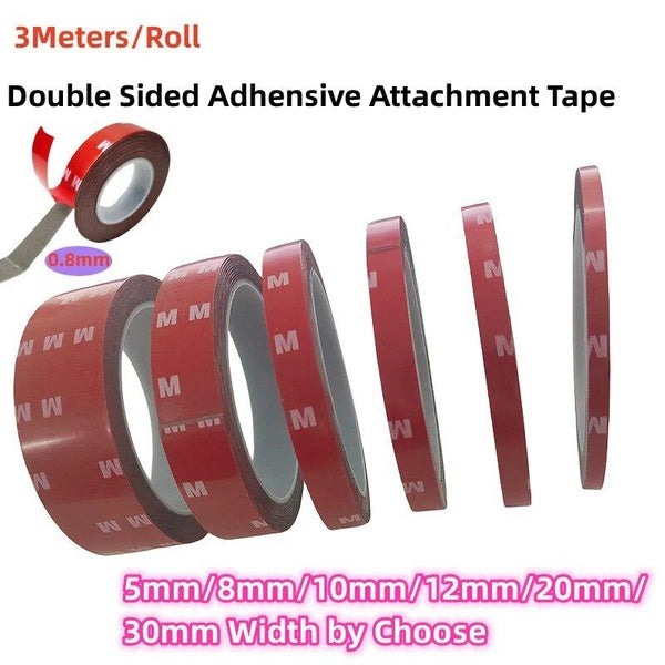 3Meter-Roll 5-8-10-12-20-30mm Double Sided Tape Strong Double-sided Adhesive High Viscosity Car Special Adhesive Tape Home Decor