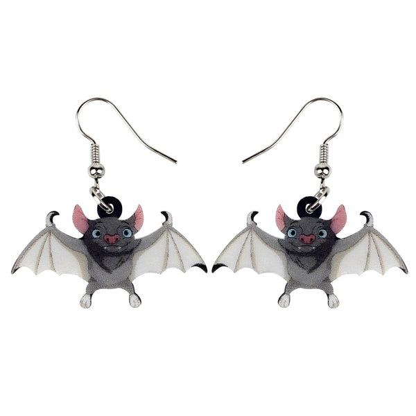 Acrylique Halloween Anime Flying Bat Boucles D'oreilles Dangle Cartoon Festival Fashion Party Drop Bijoux pour Femmes Fille Teen Charme Cadeau Décora