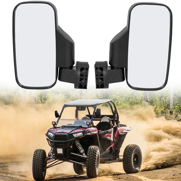 2 ensembles 1.75 "-2" cage de rouleau ronde 7.09 " UTV rétroviseur latéral Style de base pour John Deere pour Kawasaki pour Polaris pour Can-Am