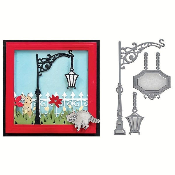 Streetlight Frame Cutting Dies For DIY Embossing Card Making Book Tags Decorative Paper Dies Scrapbooking