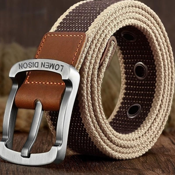 Canvas belt, men's and women's belt, casual belt, Korean version, student needle buckle, youth military training belt, outdoor