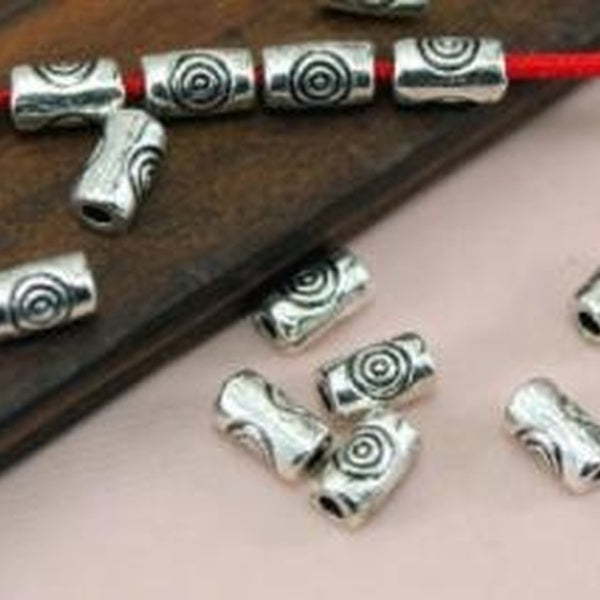 3*5mm 50Pcs Tibetan Silver Metal Long tube Oval Beads Spacer Beads for Jewelry Making DIY Charm Bracelet j4f3