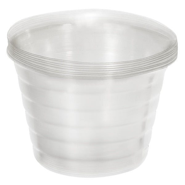 Plant Pot Saucer 4.3 Inch Plastic Round Flower Drip Tray for Indoor Outdoor, Clear Pack of 10