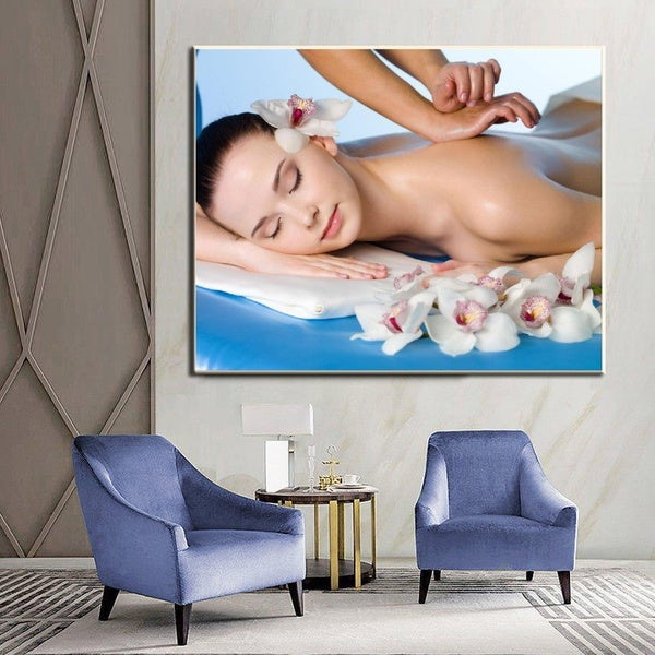 Wall Decor Painting SPA Beauty Salon Poster Body Massage Relax Spa Therapist Canvas Print for Living Room Decor Art Wallpaper