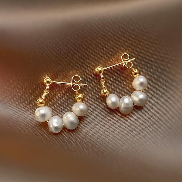 Pearl Beaded Stud Earrings Accessories Pendant Jewelry Fashion Gift Matron Inn