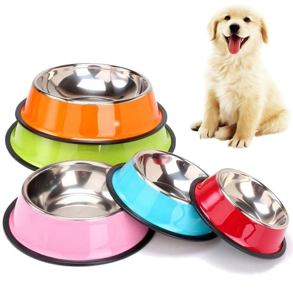 Acier inoxydable Pet Dry Food Cat Bowls for Dogs Feeding Dog Bowls 500ml Potable Water Fountain Pet Dog Dish Supplies