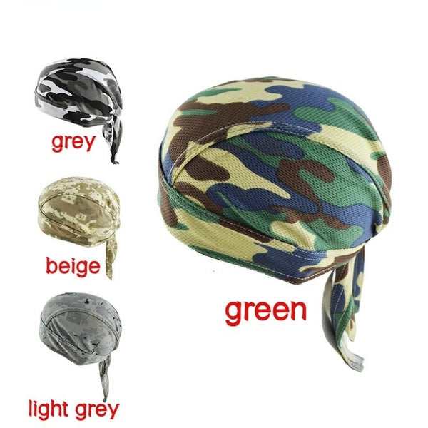 Summer Quick-Dry Cycling Pirate Hat Road Bicycle Running Cap Sport Bike Beanie Riding Baseball Head Scarf Bandana Caps Men Women