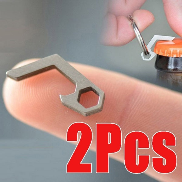 Key Chain Outdoor Hiking Camping Tool Beer Opener Mini Keyring Key Ring Stainless Steel Bottle Opener Pocket Tool