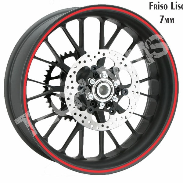 02 x Reflective Wheel Tape Reflective Wheel Rim 7mm Decal, Sticker, Reflective, Honda, Yamaha, Suzuki, Kawasaki, Dafra, Kasinski, Harley-Davidson, Du