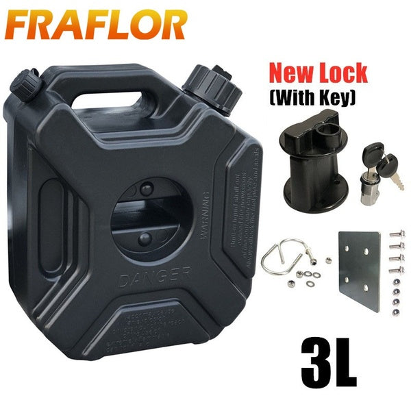 3L Fuel Tanks With Key Plastic Petrol Cans Car Jerry Can Mount Motorcycle Jerrycan Gas Can Gasoline Oil Container Fuel Canister 3 Liter tank