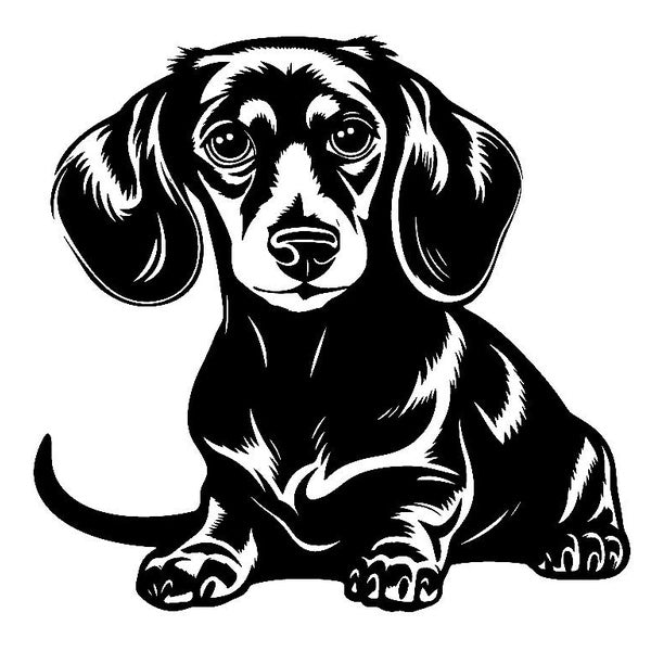 2pcs, Dachshund Weiner Dog Night Reflective Wall Home Decoration Stickers Vinyl Decal Car Stickers