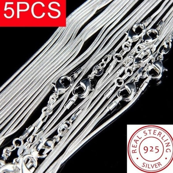 1-3pcs 16-30 inch NEW Exquisite Women Snake Chain 925 Sterling Silver Italy Chain Necklace Charms Pendant Wedding Party Fine Jewelry