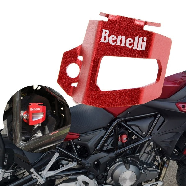 Motorcycle Rear Brake Pump Fluid Tank Reservoir Cover Guard Protector Cover OIL CUP For Benelli TRK 502 502X BJ500 Leoncino 500
