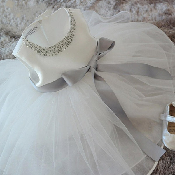 Baby Girl Newborn Dress Toddler Christening Gown White Tutu Dresses For Girls Birthday Infant Ceremonies Clothes