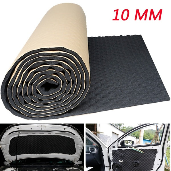 10mm Wave Pattern Car Studio Sound Acoustic Absorption Exhaust Muffler Truck Heatproof Insulation Deadener Mat