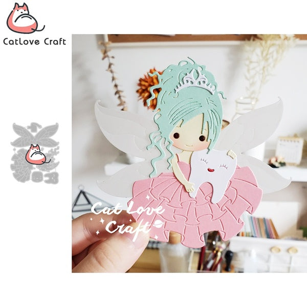 Catlove fée des dents métal matrices de découpe Scrapbooking moule couteau pochoir découpes fabrication de cartes bricolage artisanat gaufrage nouvel