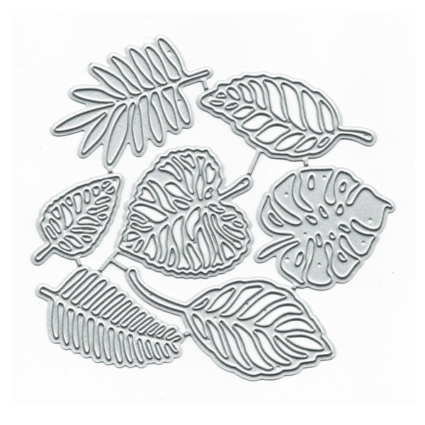 7pcs-lot Leaves Metal Cutting Dies Stencils Die Cut for DIY Scrapbooking Album Paper Card Embossing