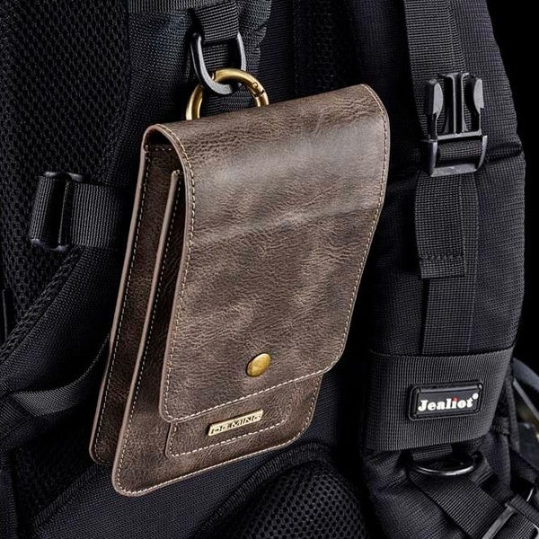 Sac de téléphone universel pour SmartPhone en cuir véritable ceinture de transport Clip pochette taille sac à main housse pour Samsung huawei ainsi d