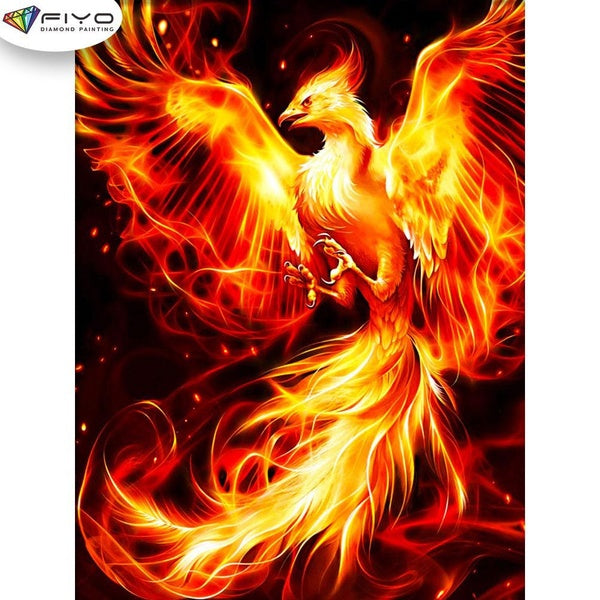 FIYO Moltres Diamond Painting Kits For Adults DIY 5D Diamond Mosaic Diamond Painting Home and Kitchen Fashion Canvas Pictures Wall Decoration Gifts A