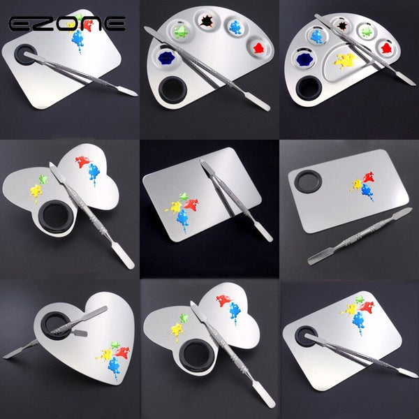 A variety of exquisite styles with color stick palette set stainless steel palette watercolor acrylic makeup palette watercolor oil paint art supplie