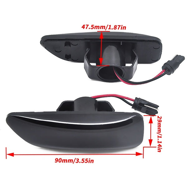 LED Dynamic Turn Signal Light Fender Front Side Marker Lamps For Volvo S80 XC90 XC70 V70 S60 2001-2009 # 30722641 - 3072264