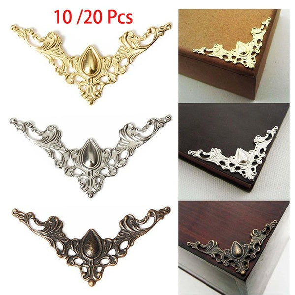 41x41x57mm Metal Box Corner Protectors Vintage Decor Edge Guard Protector For Books Decorative Scrapbooking Menus Crafts Folders Photo Albums Corner1