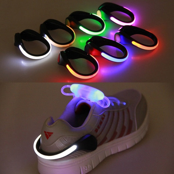light-emitting shoe holder flash shoe holder outdoor sports warning lamp night running riding equipment shoe clip lamp