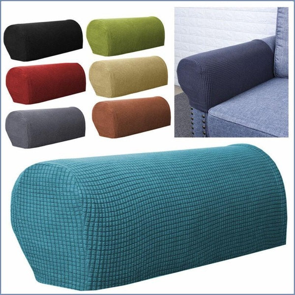 New Home Textile Armrest Covers Stretch Chair Sofa Arm Protectors Armchair Covers Solid Couch Cover Removable