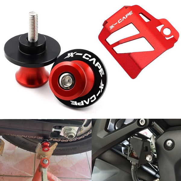 For Moto Morini XCape 650 2022 X-Cape 650 650X 2023 Motorcycle CNC Rear Brake Fluid Reservoir Guard Cover and Swingarm Spool Slider Stand Screws