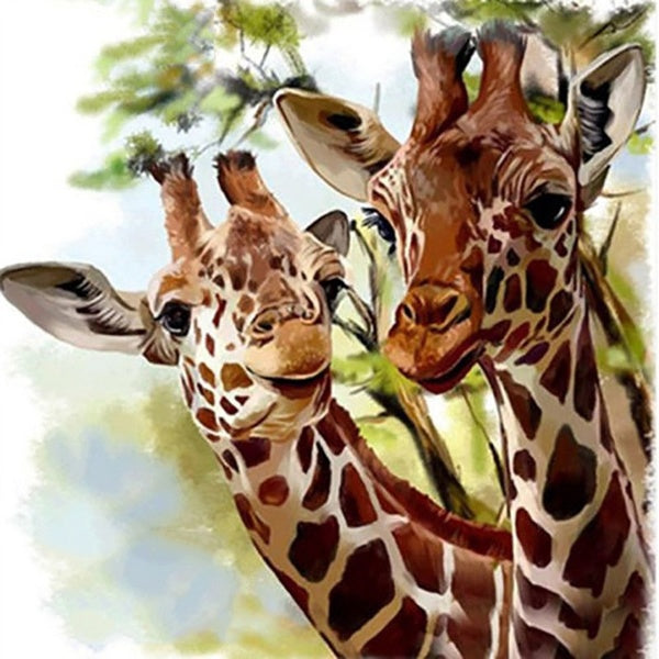 5D DIY Diamond Painting Kits for Adults Full Drill Animal Giraffe Cross Stitch Arts Craft Canvas for Home Wall Decor Gift