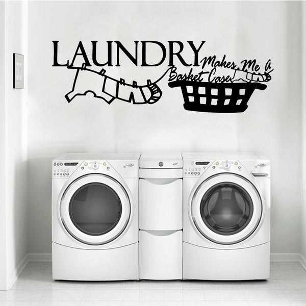 laundry Stickers Vinyl Wall Decals For Laundry Room Wall Sticker Decor .Bedroom living room sticker.