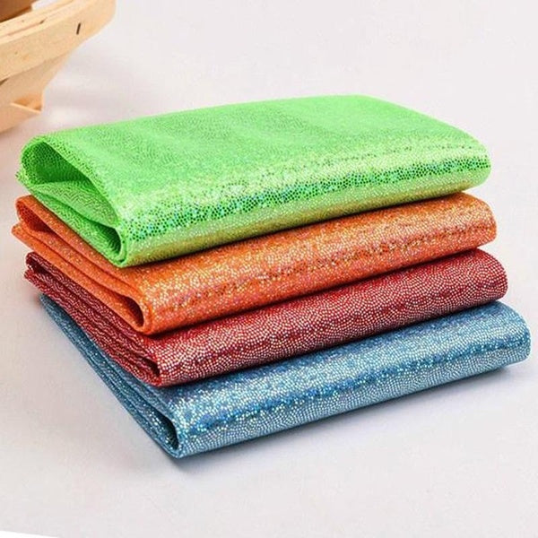 Laser Glitter Fabric Colorful Shiny Bronzing Fabric Handmade DIY Sewing Fabric Clothes Accessories Multi-purpose Fabric