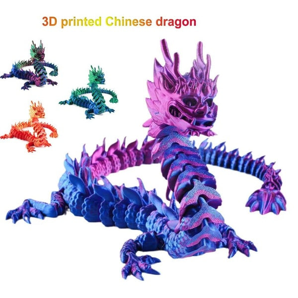 Figurines de dragon imprimées en 3D, jouet de dragon mobile multi-articulé, décoration de table, cadeaux d'ornement