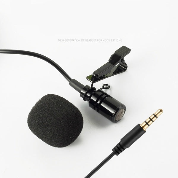 Microphone à collier de 3,5 mm pour téléphone portable parlant dans le support de conférence Clip audio vocal Microphones à revers