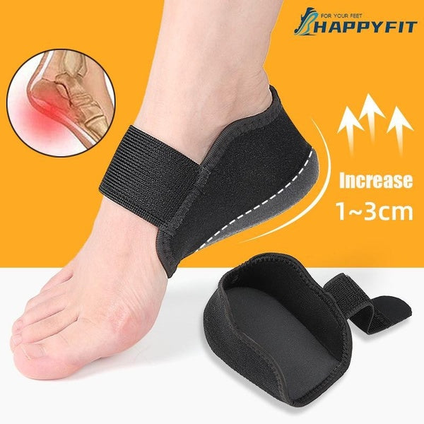 HAPPYFIT 1 Pair 1-3CM Invisible Height Increase Insoles for Women Men Shoes Inserts Heel Spur Silicone Insoles Fasciitis Plantar Socks
