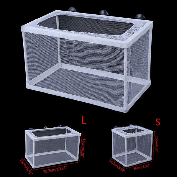 Filet d'incubateur d'élevage de poissons blessés boîte d'isolement d'écloserie de poissons suspendus pour accessoire d'aquarium réservoir de poissons