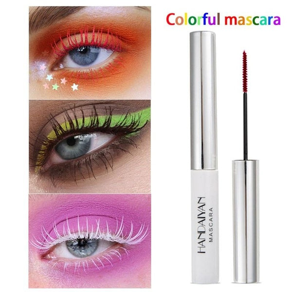 Colorful Mascara Silk Fiber Eyelash Waterproof Lengthening Mascara Multicolor Eyelashes Extension Mascara