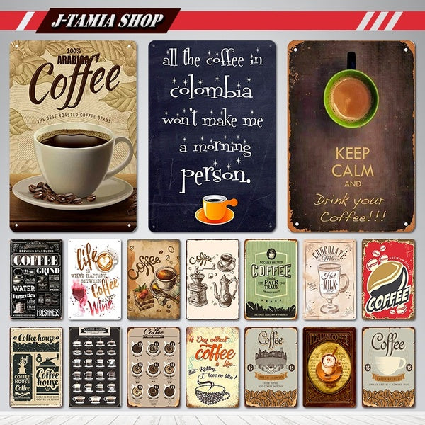 Keep Calm And Drink You Coffee Vintage Metal Tin Sign Bar Pub Cafe Restaurant Motel Bakery Wall Decor