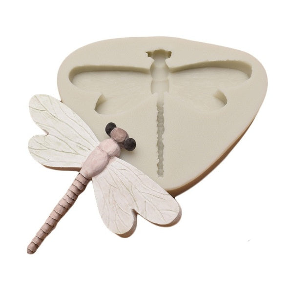 KUXSE 3D Dragonfly Silicone Mold DIY Party Cupcake Topper Fondant Cake Decorating Tool Sugarcraft Chocolate Clay Gumpaste Moulds Baking Tools