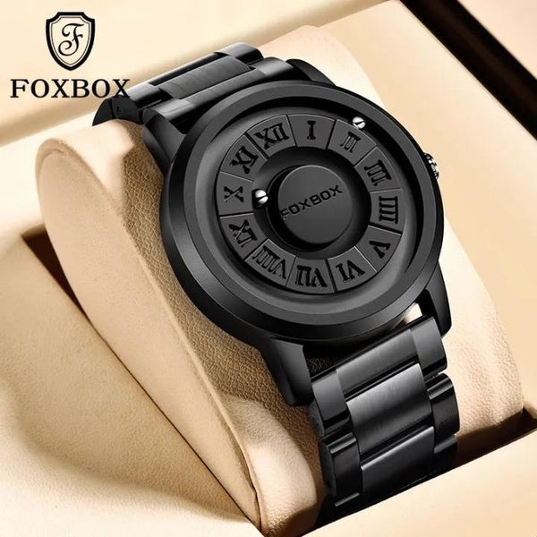 LIGE sous marque FOXBOX hommes montre créative défilement perles montres à Quartz pour hommes étanche horloge + boîte