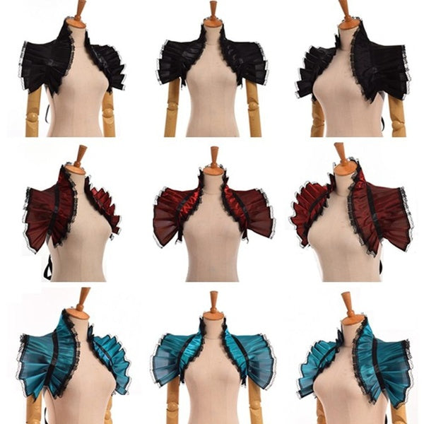 Vintage Lace Necklace Shawl Choker Collar Victorian Shrug Shawl Bolero Collar Steampunk Pirate Cosplay Mardi Gras Costume Accessories
